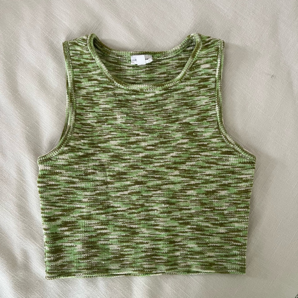 Green Knit Halter Tol